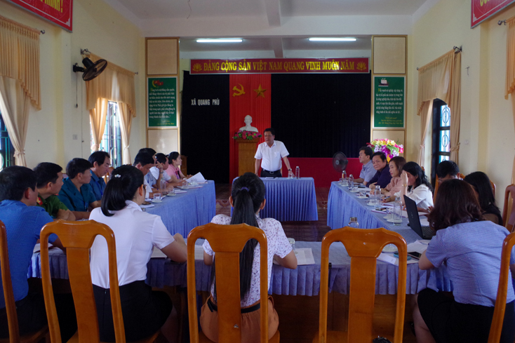 Đảng bộ xã Quang Phú cần phát huy tiềm năng, lợi thế của địa phương để phát dịch vụ du lịch