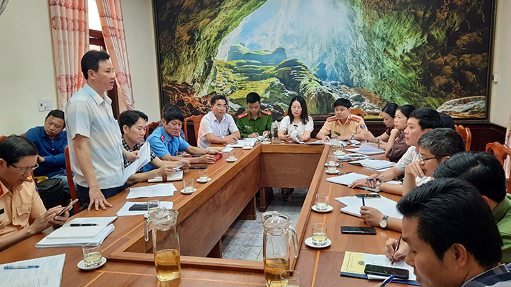 Kiểm tra công tác bảo đảm trật tự ATGT tại huyện Bố Trạch