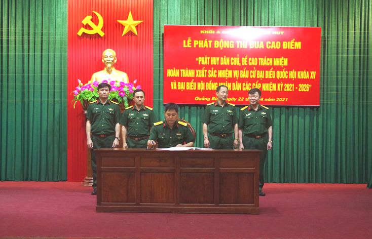 Bộ chỉ huy quân sự tỉnh: Phát động thi đua cao điểm chào mừng bầu cử đại biểu Quốc hội và đại biểu HĐND các cấp nhiệm kỳ 2021-2026