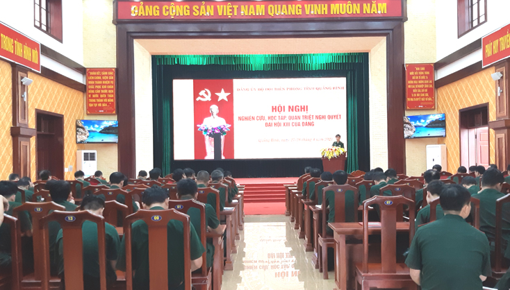 Đảng ủy Bộ đội Biên phòng tỉnh: Tổ chức học tập, quán triệt nghị quyết Đại hội XIII của Đảng