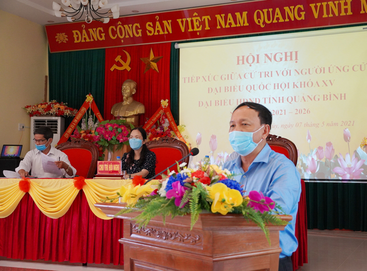 Ứng cử viên đại biểu HĐND tỉnh nhiệm kỳ 2021-2026 tiếp xúc cử tri