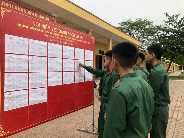 Lập danh sách cử tri ở những đơn vị thuộc lực lượng vũ trang như thế nào?