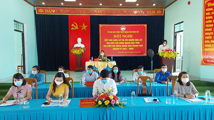 Ứng cử viên đại biểu HĐND tỉnh nhiệm kỳ 2021-2026 tiếp xúc cử tri