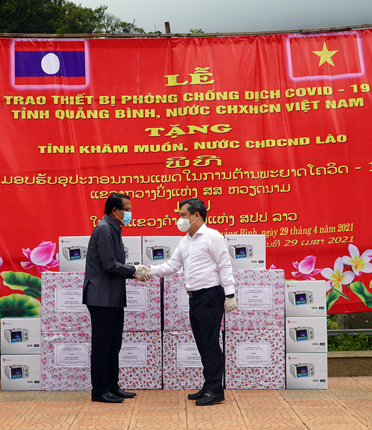 Tỉnh Khăm Muộn gửi thư cảm ơn tỉnh Quảng Bình đã hỗ trợ phòng chống dịch Covid-19