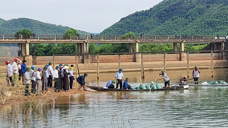 Tuyên Hóa: Thả hơn 40.000 con cá giống tái tạo nguồn lợi thủy sản