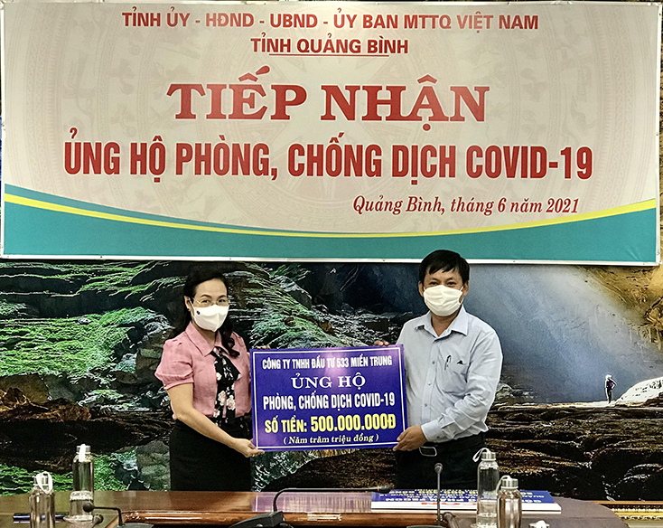 Thêm 6,5 tỷ đồng ủng hộ Quỹ Phòng, chống dịch Covid-19 tỉnh
