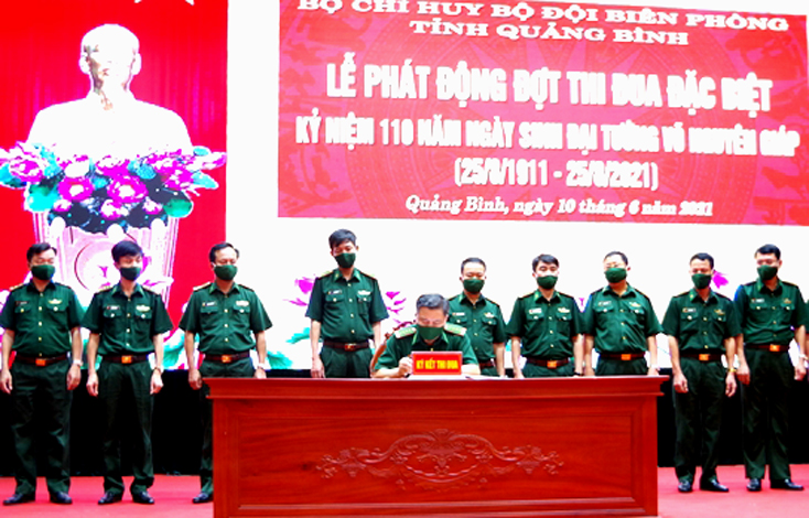 Bộ Chỉ huy BĐBP tỉnh: Phát động thi đua đặc biệt kỷ niệm 110 năm Ngày sinh Đại tướng Võ Nguyên Giáp.