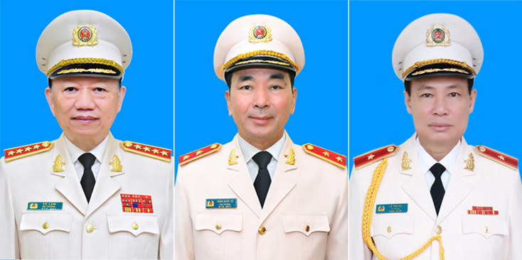Đại tướng Tô Lâm, Trung tướng Trần Quốc Tỏ, Thiếu tướng Lê Tấn Tới trúng cử Đại biểu Quốc hội khóa XV.