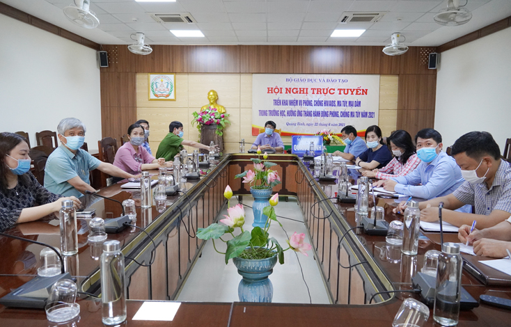Hội nghị trực tuyến triển khai nhiệm vụ phòng, chống HIV/AIDS, ma túy, mại dâm trong trường học