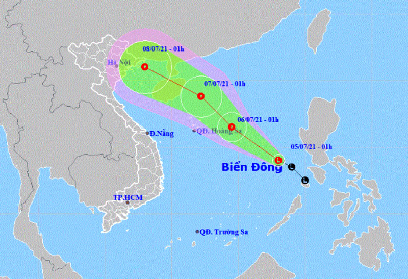 Trong 24 giờ tới, vùng áp thấp khả năng mạnh thành áp thấp nhiệt đới