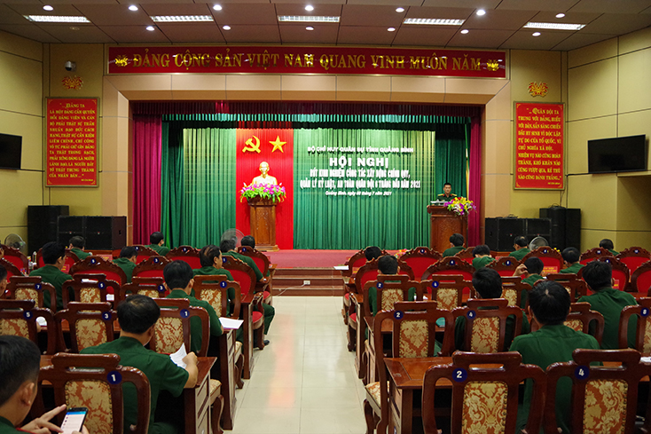 Bộ chỉ huy quân sự tỉnh: Rút kinh nghiệm công tác xây dựng chính quy, quản lý kỷ luật 6 tháng đầu năm 2021