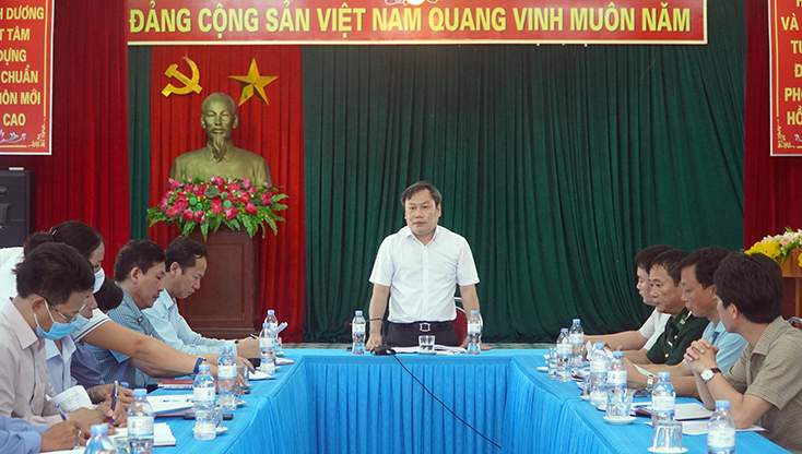 Đồng chí Bí thư Tỉnh ủy Vũ Đại Thắng thăm và làm việc tại xã Cảnh Dương