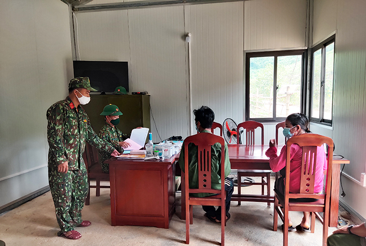 Đồn Biên phòng Làng Mô: Tăng cường phòng, chống dịch Covid 19 trên tuyến biên giới