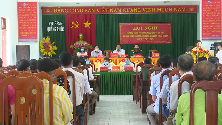 Đoàn ĐBQH tỉnh tiếp xúc cử tri thông qua kỳ họp thứ 2, HĐND tỉnh khóa XVIII