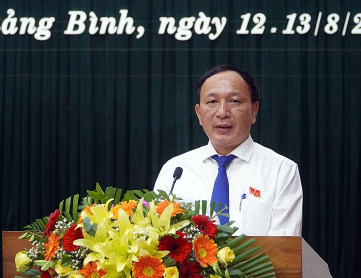 Phát biểu khai mạc kỳ họp thứ hai, HĐND tỉnh khóa XVIII của đồng chí Trần Hải Châu, Phó Bí thư Thường trực Tỉnh ủy, Chủ tịch HĐND tỉnh
