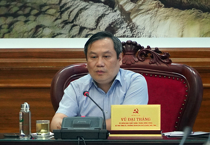 Đồng chí Bí thư Tỉnh ủy Vũ Đại Thắng chủ trì buổi làm việc với Tập đoàn FPT