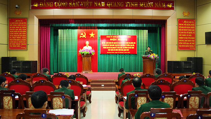 Đảng ủy Quân sự tỉnh: Quán triệt Kết luận số 01 của Bộ Chính trị và chuyên đề toàn khóa Đại hội XIII của Đảng
