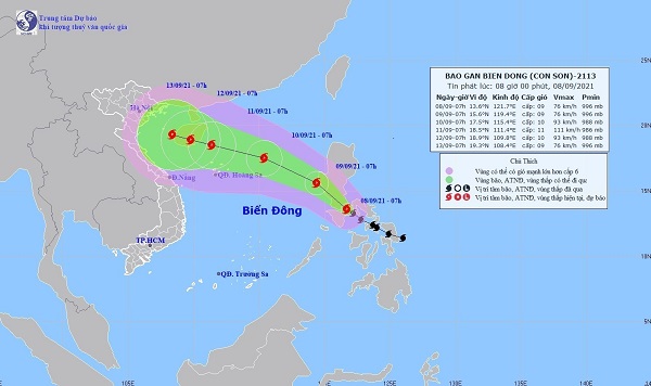 Bão Conson khiến Biển Đông biển động rất mạnh