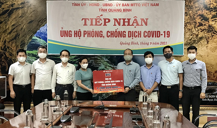 Tập đoàn DIC ủng hộ Quỹ Phòng, chống dịch Covid-19 tỉnh 1,2 tỷ đồng