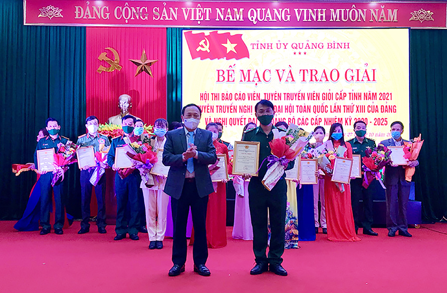 Thí sinh Nguyễn Trung Chính đạt giải nhất hội thi báo cáo viên, tuyên truyền viên giỏi cấp tỉnh năm 2021
