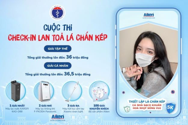 Bộ Y tế phát động cuộc thi 'Check-in lan toả lá chắn kép'