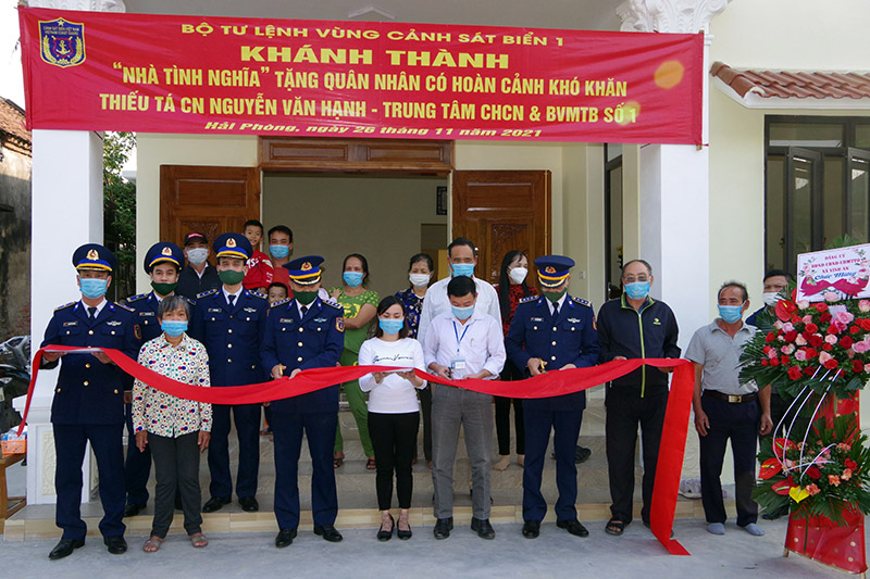 BTL Vùng Cảnh sát biển 1 khánh thành và bàn giao "Nhà tình nghĩa" cho gia đình quân nhân của đơn vị