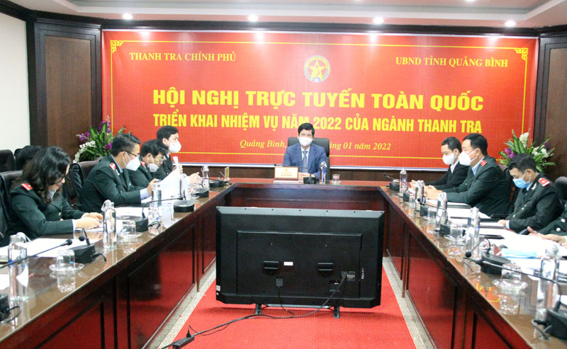 Hội nghị trực tuyến toàn quốc triển khai nhiệm vụ thanh tra năm 2022