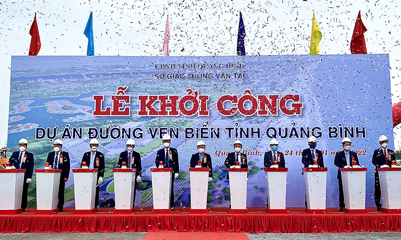 Khởi công dự án đường ven biển tỉnh Quảng Bình