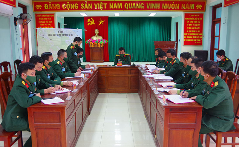 Ban CHQS Tuyên Hoá: Luyện tập chuyển trạng thái sẵn sàng chiến đấu