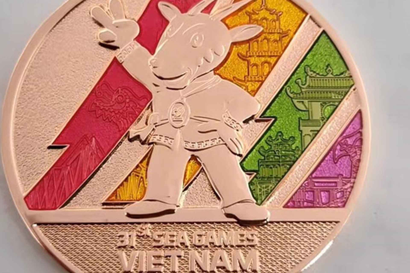 Cận cảnh mẫu huy chương SEA Games 31