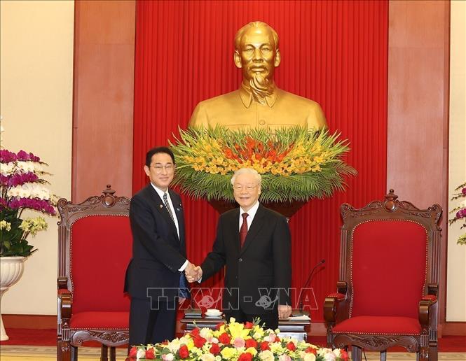 Tổng Bí thư Nguyễn Phú Trọng tiếp Thủ tướng Nhật Bản Kishida Fumio