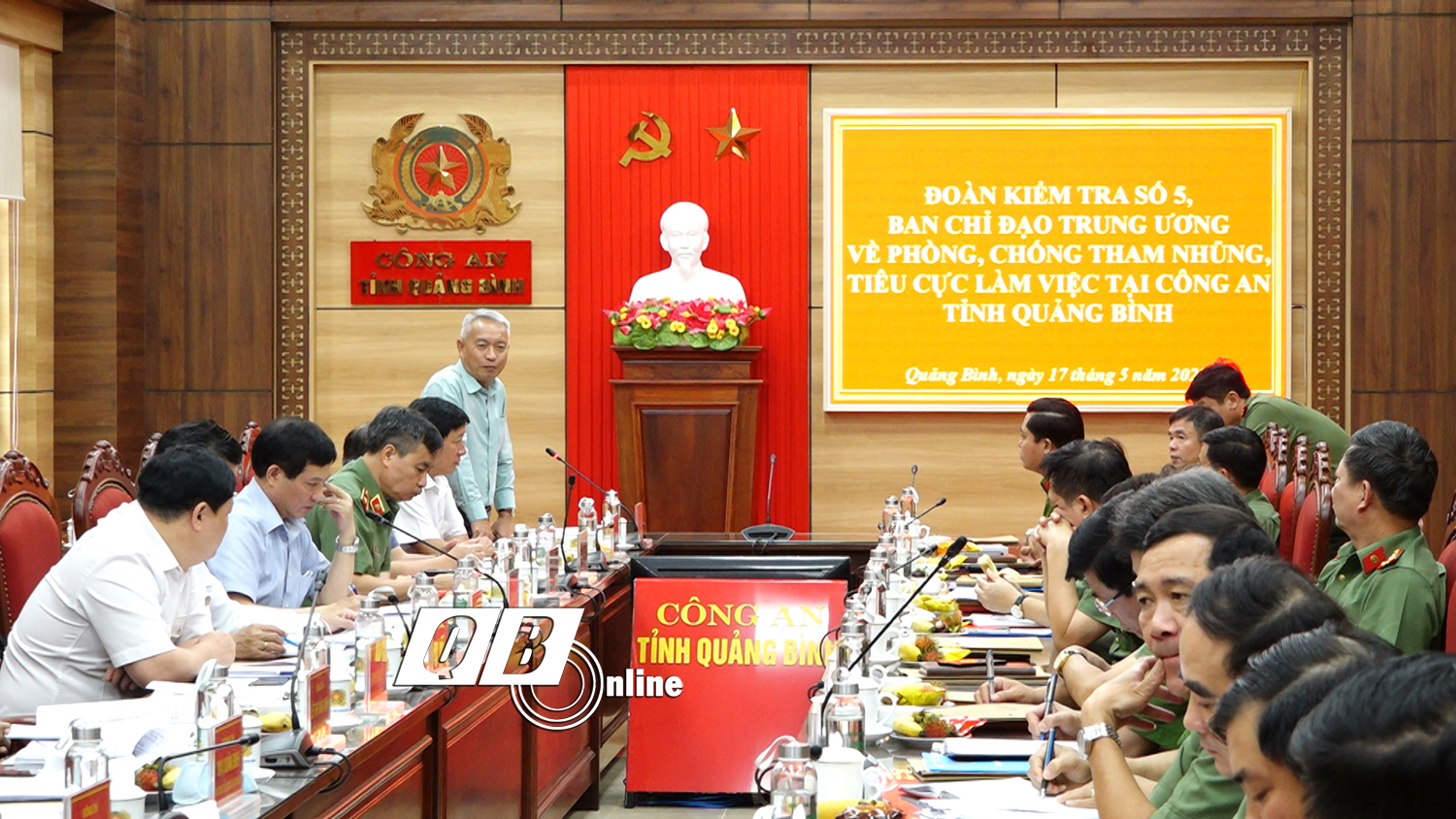 Kiểm tra công tác đấu tranh phòng, chống tham nhũng tại Công an Quảng Bình