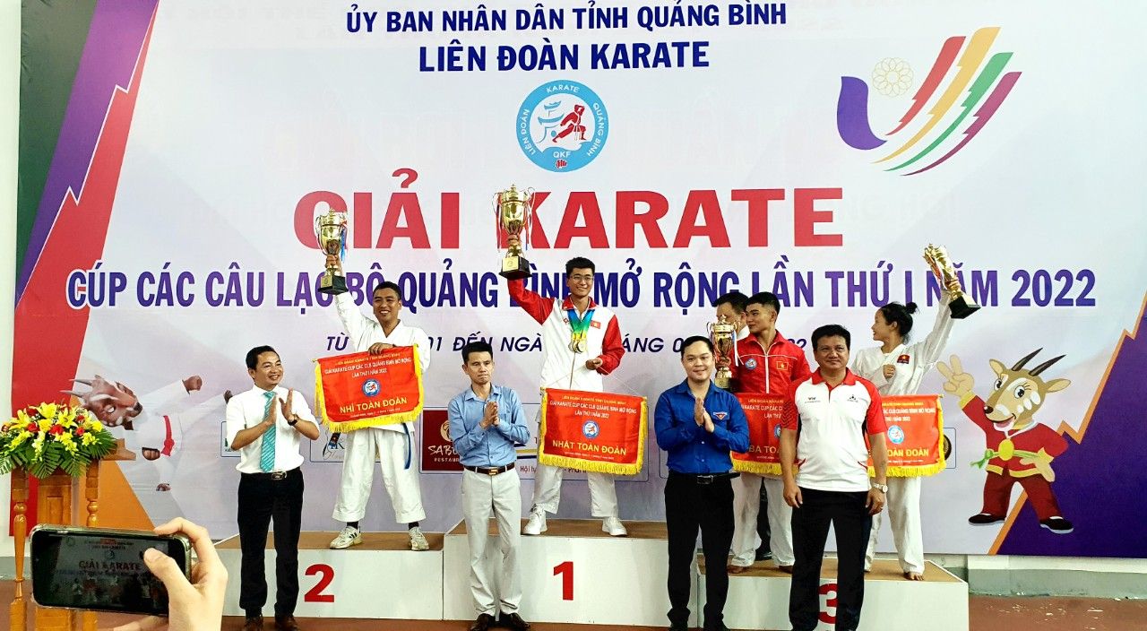 Tuyên Hóa nhất toàn đoàn giải Karate cúp các CLB Quảng Bình mở rộng lần thứ I năm 2022