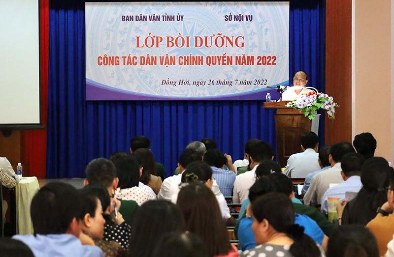 Khai mạc lớp bồi dưỡng công tác dân vận chính quyền năm 2022