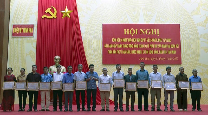 Huyện ủy Minh Hóa tổng kết 20 năm thực hiện Nghị quyết số 23-NQ/TW