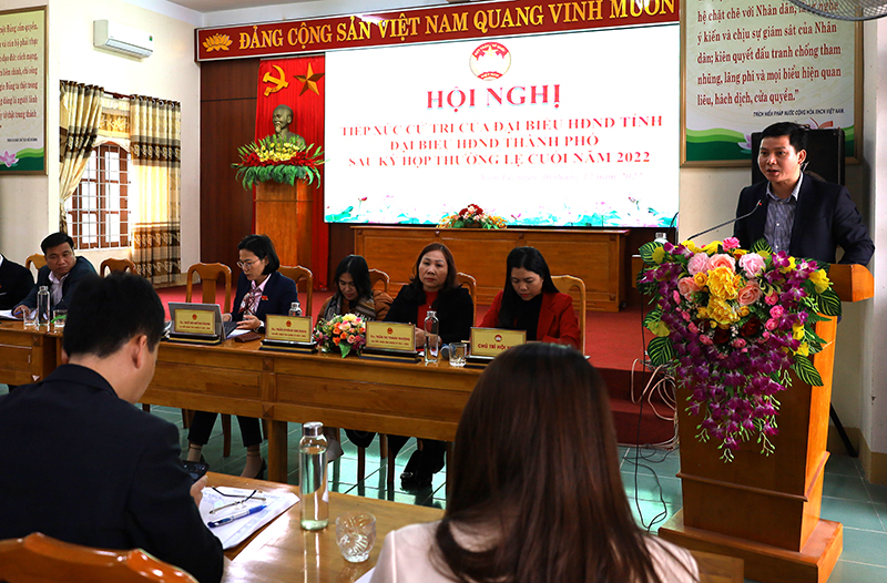 Đại biểu HĐND tỉnh tiếp xúc cử tri thành phố Đồng Hới