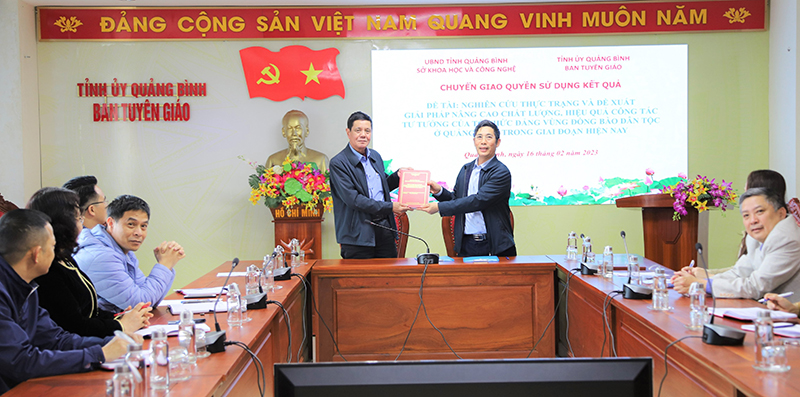 Chuyển giao kết quả nghiên cứu nhiệm vụ khoa học và công nghệ
