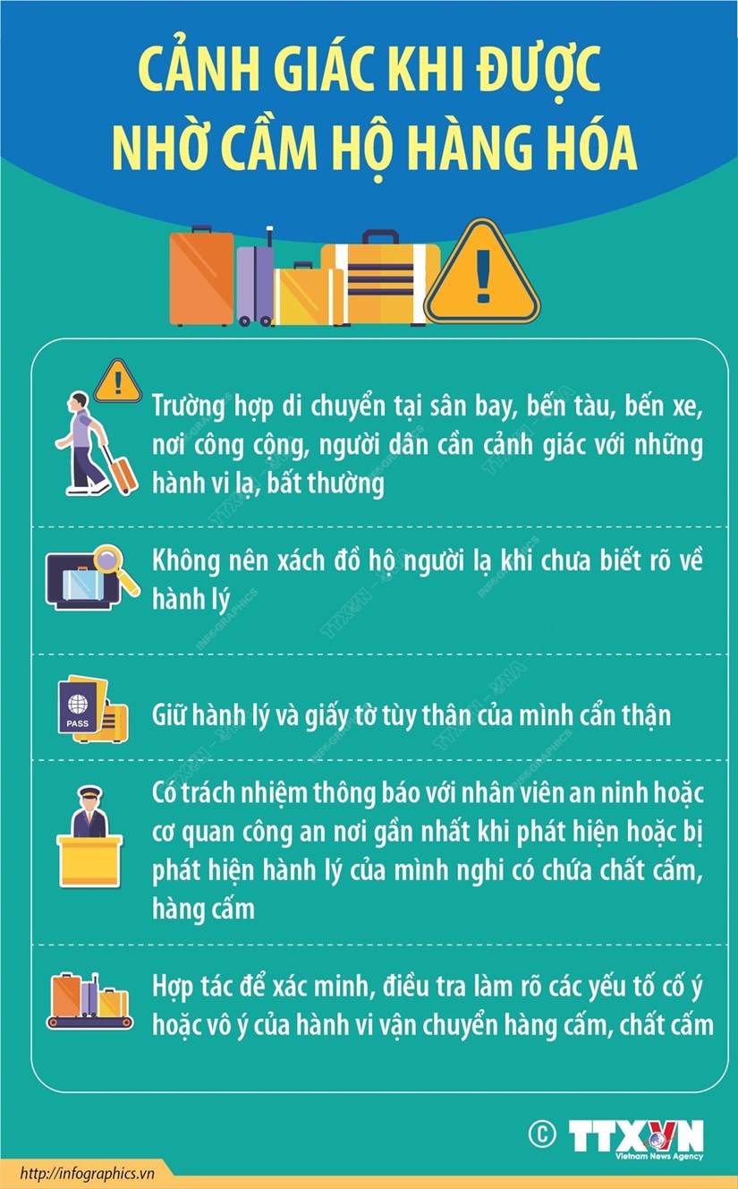 Bộ Công an khuyến cáo người dân cảnh giác khi được nhờ cầm hộ hàng hóa
