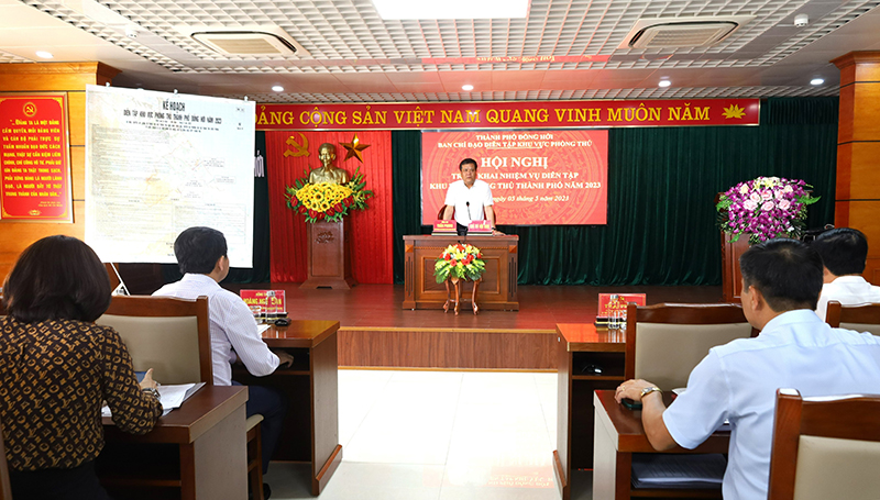 Triển khai nhiệm vụ diễn tập khu vực phòng thủ TP. Đồng Hới năm 2023