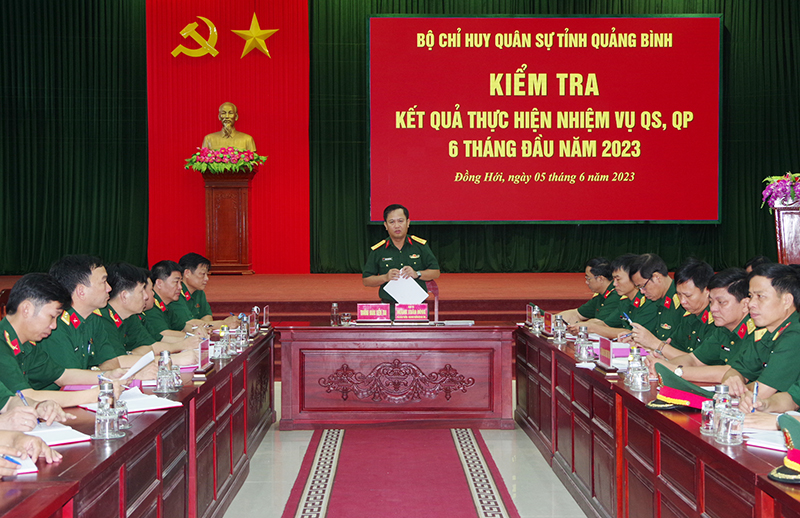 Bộ CHQS tỉnh: Kiểm tra toàn diện kết quả thực hiện nhiệm vụ quân sự, quốc phòng