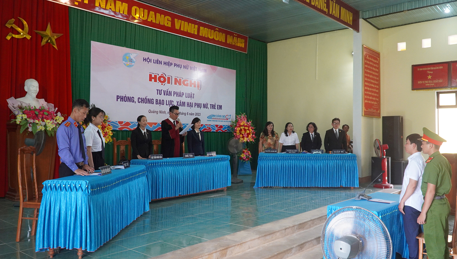 Phiên tòa giả định về phòng, chống bạo lực, xâm hại phụ nữ, trẻ em