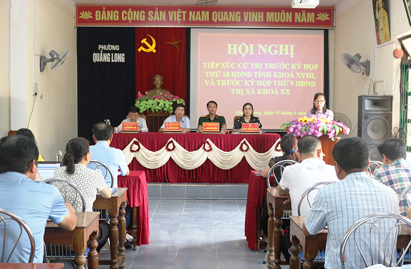 Đại biểu HĐND tỉnh tiếp xúc cử tri tại TX. Ba Đồn