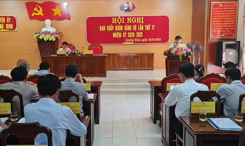 Quảng Ninh: Hội nghị Ban Chấp hành Đảng bộ huyện lần thứ 17