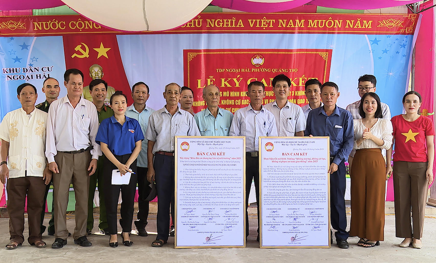 Ủy ban MTTQVN TX. Ba Đồn: Xây dựng mô hình điểm khu dân cư vùng giáo thực hiện tốt 3 không