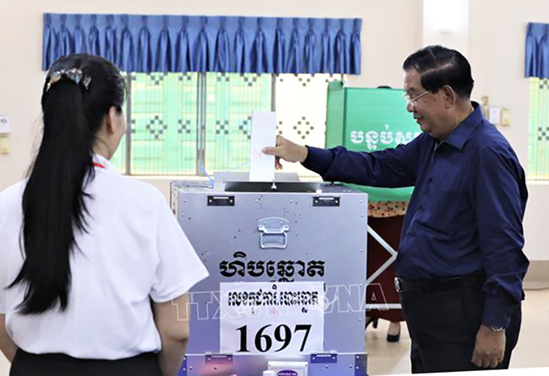 Bầu cử Campuchia: Tỷ lệ cử tri đi bỏ phiếu cao nhất kể từ năm 2018