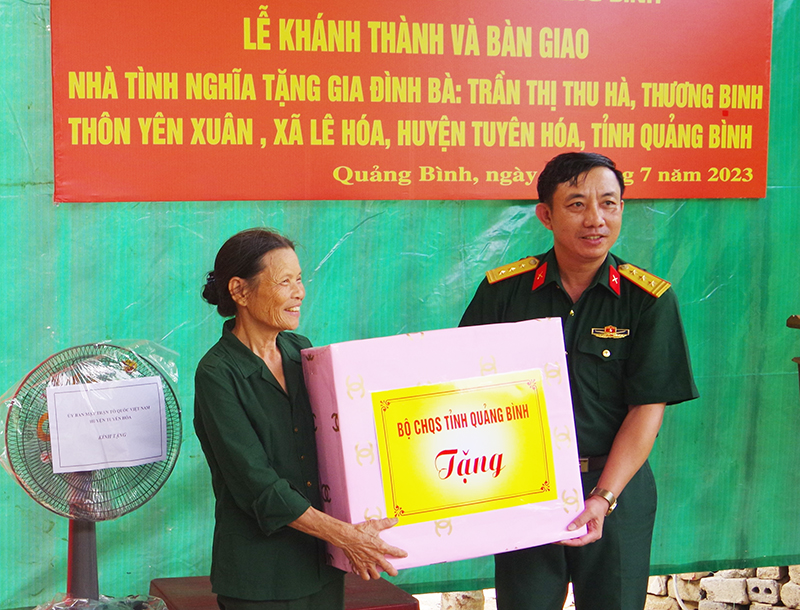 Bộ Chỉ huy Quân sự tỉnh: Khánh thành nhà tình nghĩa cho thương binh