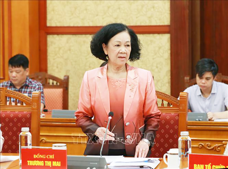 Thường trực Ban Bí thư Trương Thị Mai chủ trì giao ban với một số hội quần chúng