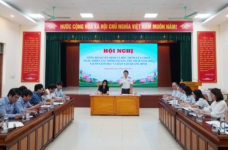 Công bố quyết định xác minh tài sản, thu nhập năm 2023 tại Sở Giáo dục-Đào tạo