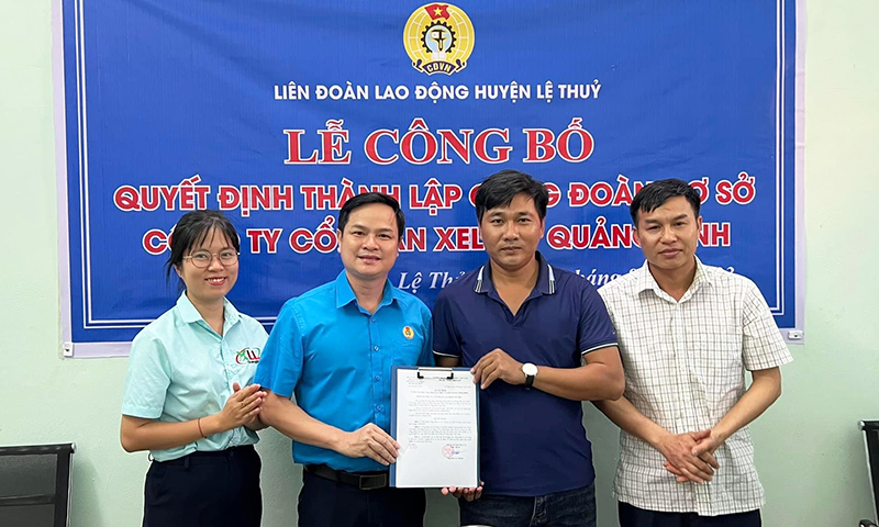 Lệ Thủy: Phát triển Công đoàn tại doanh nghiệp ngoài khu vực nhà nước