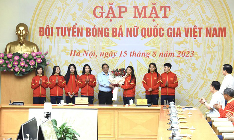 Thủ tướng Phạm Minh Chính gặp mặt, biểu dương Đội tuyển Bóng đá nữ Việt Nam